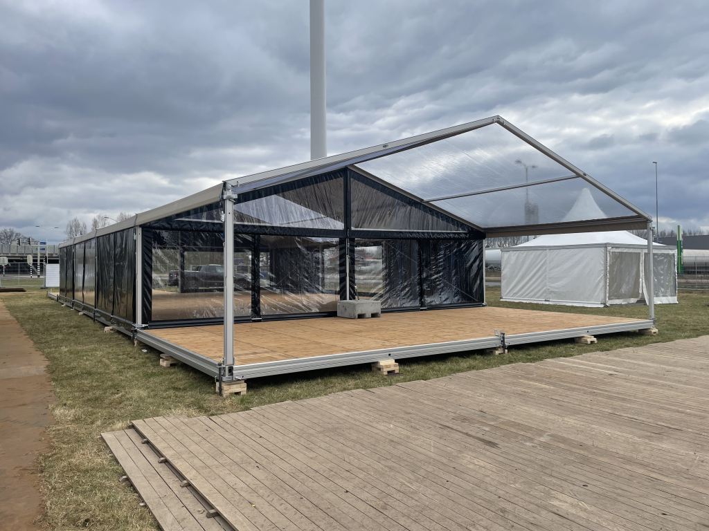 Alu tent transparant